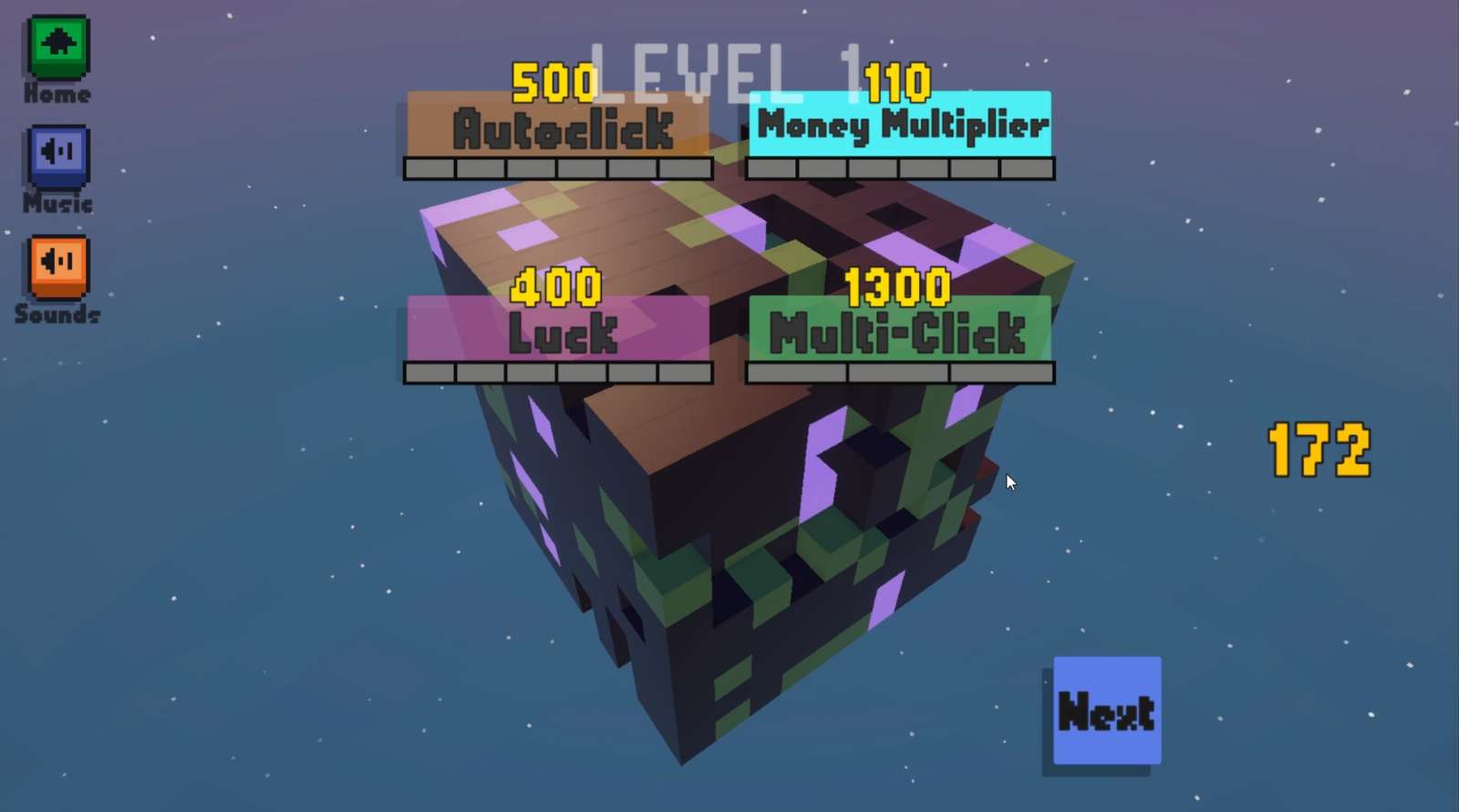 Voxel Clicker - Shop - Buy upgrades